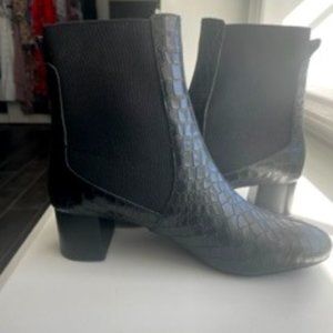 Jack Rodgers Black Crocodile Booties *Never Worn* (7.5)